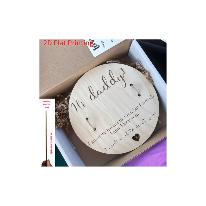 Pregnancy Announcement Wooden Plaque for Dad