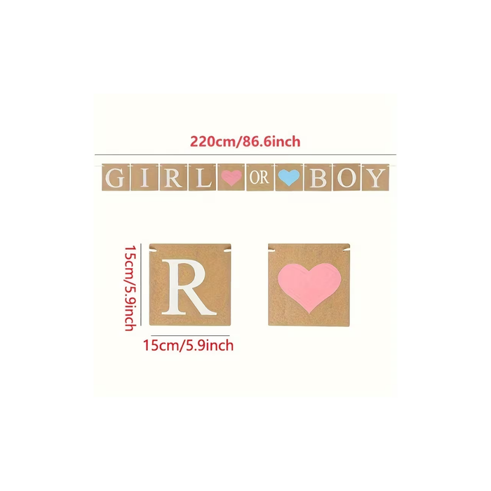 Gender Reveal Party Banner Set – Boy or Girl
