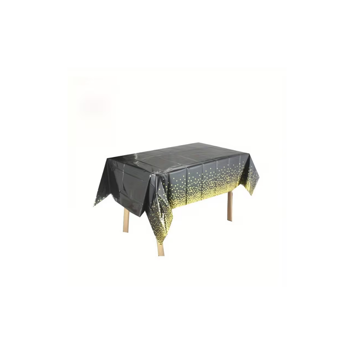Black & Gold dots Disposable Table Cover