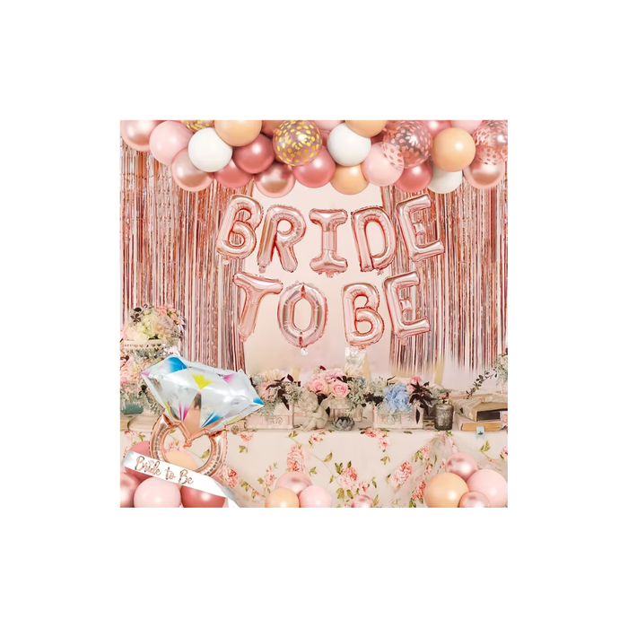 Rose Gold Bridal Shower Decoration Set