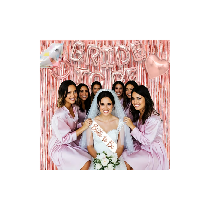 Rose Gold Bridal Shower Decoration Set