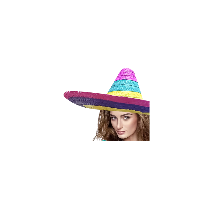 Mexican Sombrero Party Hat Multicolor Fiesta  قبعة سومبريرو مكسيكية للحفلات متعددة الألوان