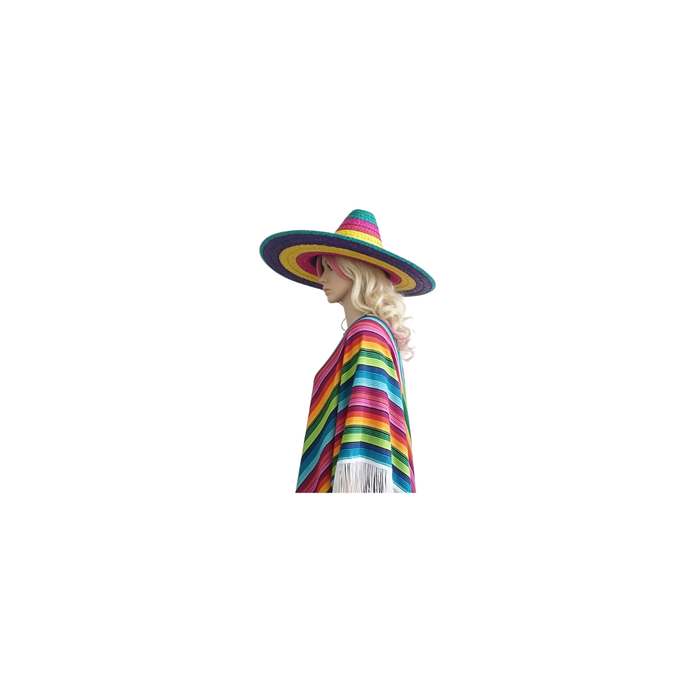 Mexican Sombrero Party Hat Multicolor Fiesta  قبعة سومبريرو مكسيكية للحفلات متعددة الألوان