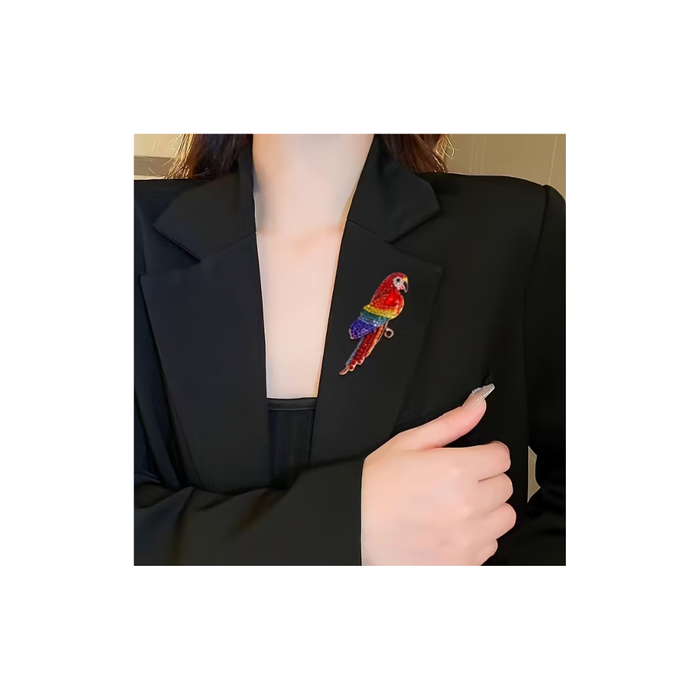 Vintage Parrot Brooch Pin