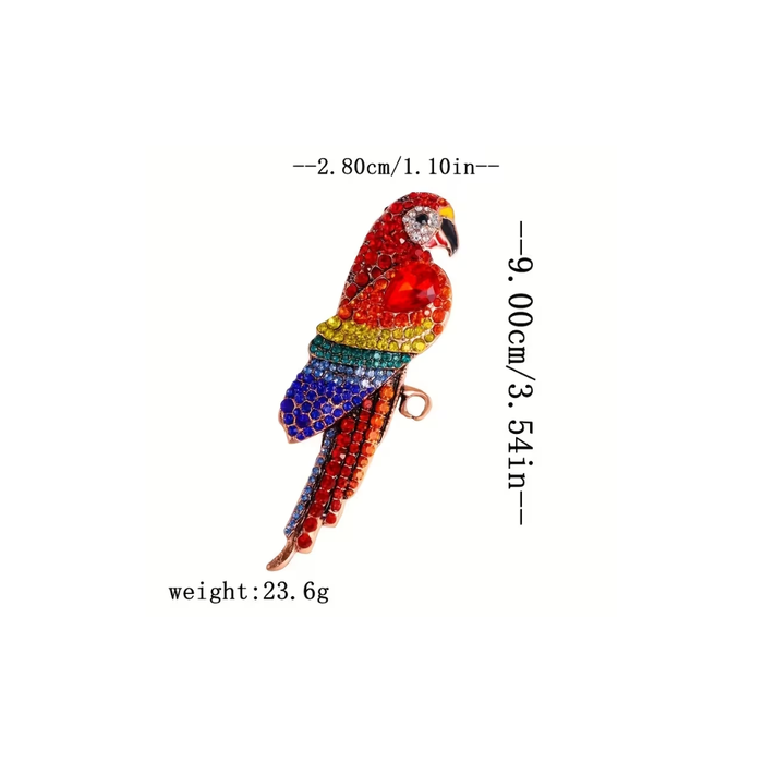 Vintage Parrot Brooch Pin