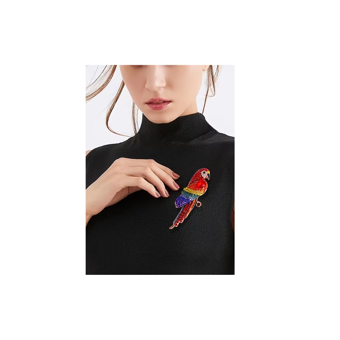 Vintage Parrot Brooch Pin