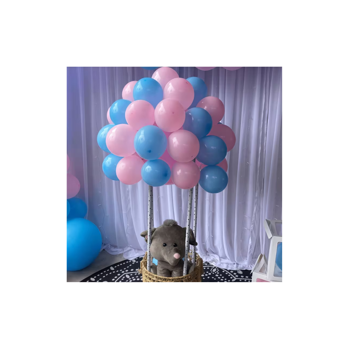Pink & Blue Latex Balloons Set (30PCS, 10-Inch)
