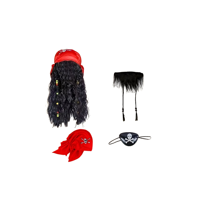 Pirate Costume Wig Set