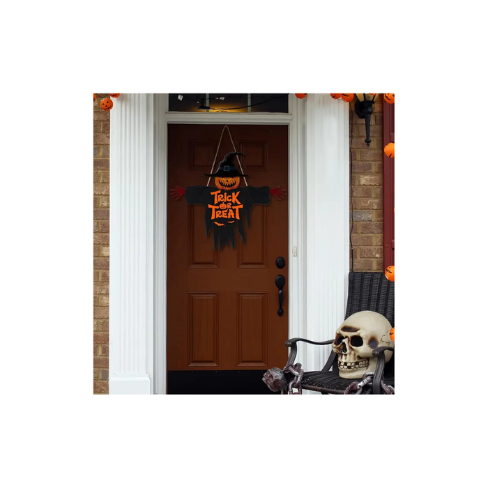 Halloween Trick or Treat Wood Hanging Decoration