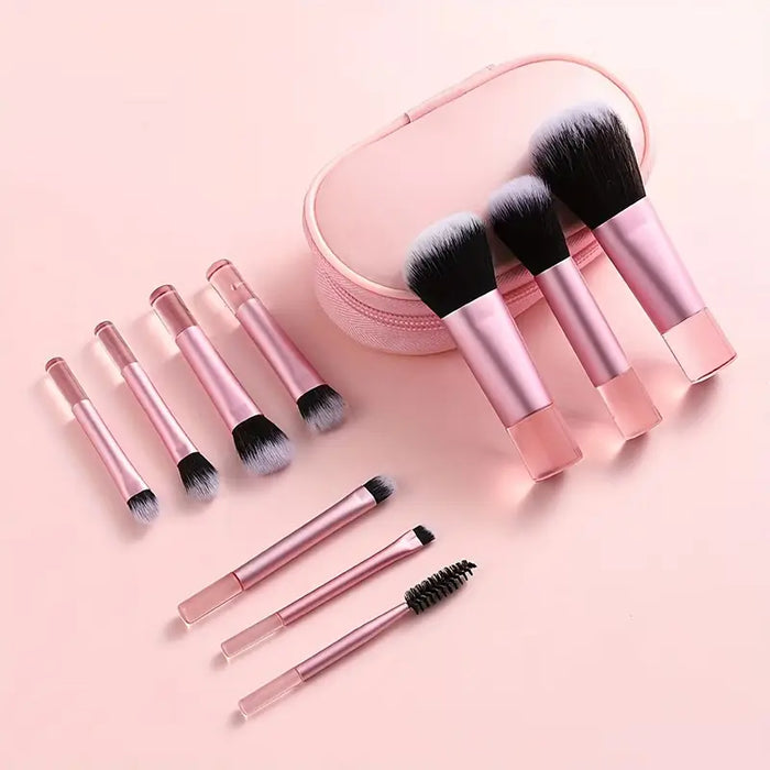 Classic Pink Makeup Brush 10-Piece Set