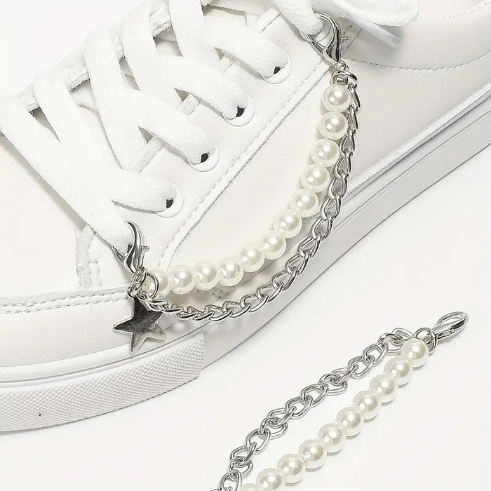 Pearl Star Shoe Link Chains – 1 Pair