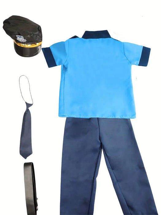 Police Officer Cosplay Kids Costume Set – 5pcs