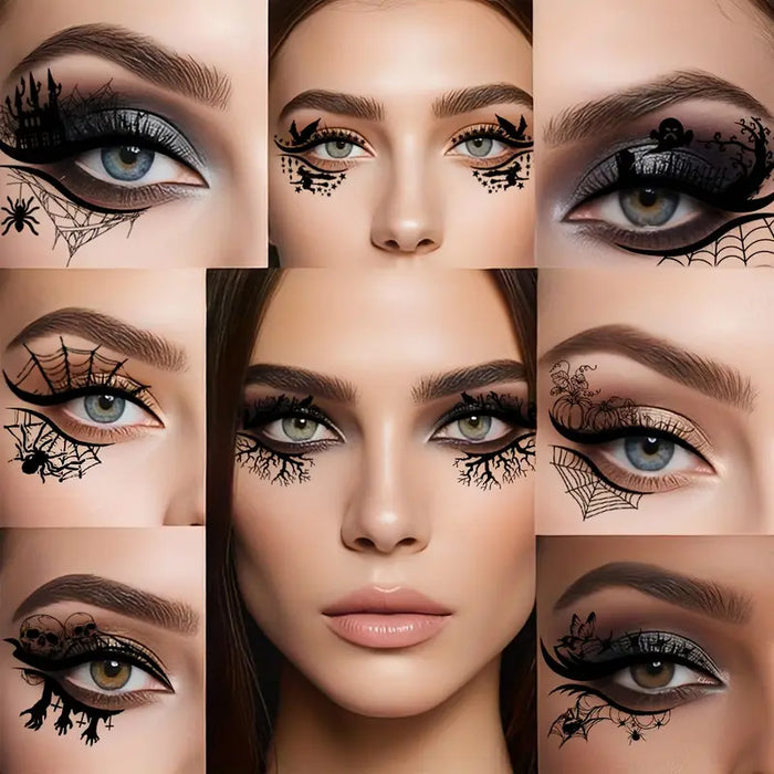 Halloween Eye Makeup Stickers 12pcs Set