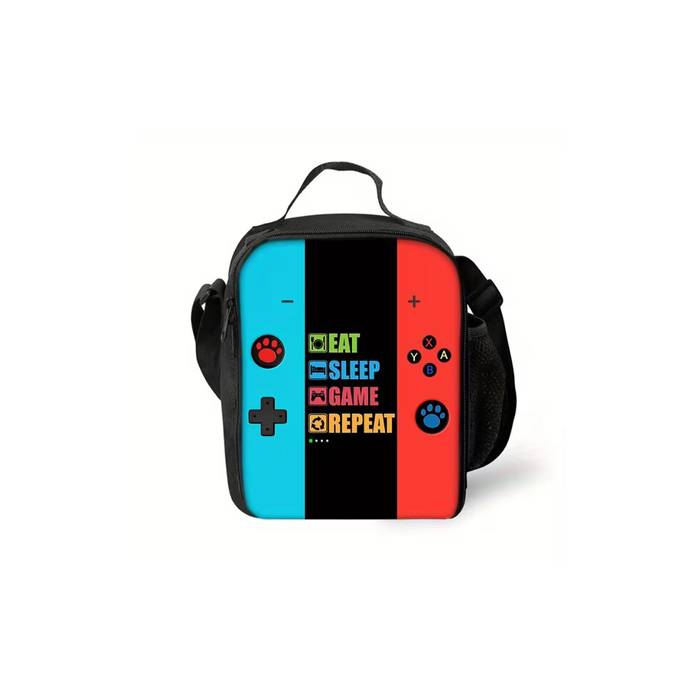 Game Console Print Insulated Lunch Bag