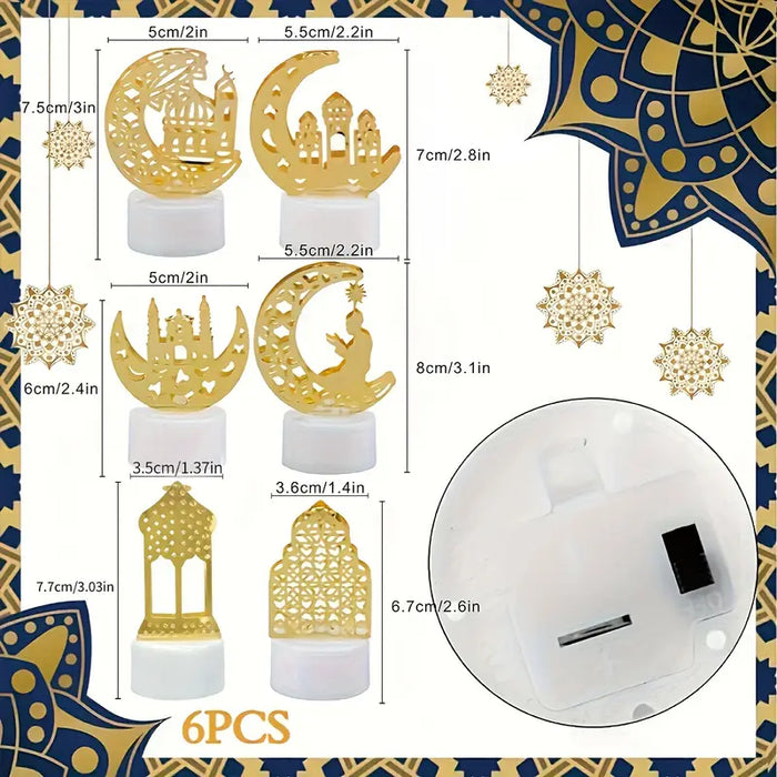 Glow LED Ramadan Lights - Set of 6