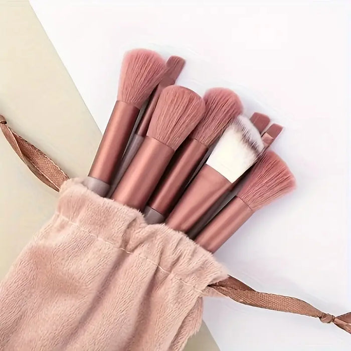 Makeup Brush 13-Piece Set with Travel Pouch