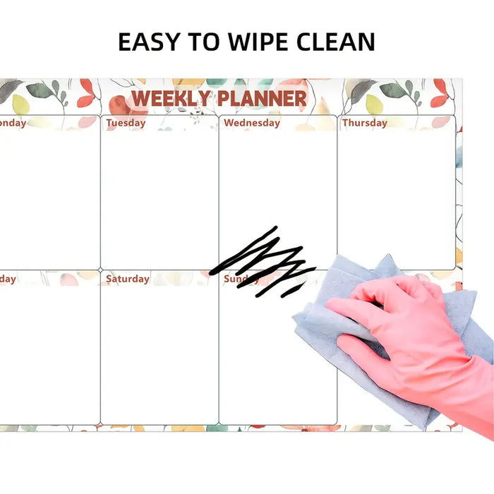 Floral Magnetic Whiteboard Planner