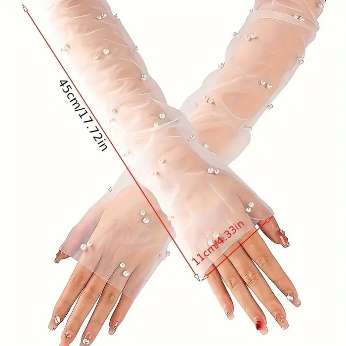 Pearl Elegance Bridal Gloves