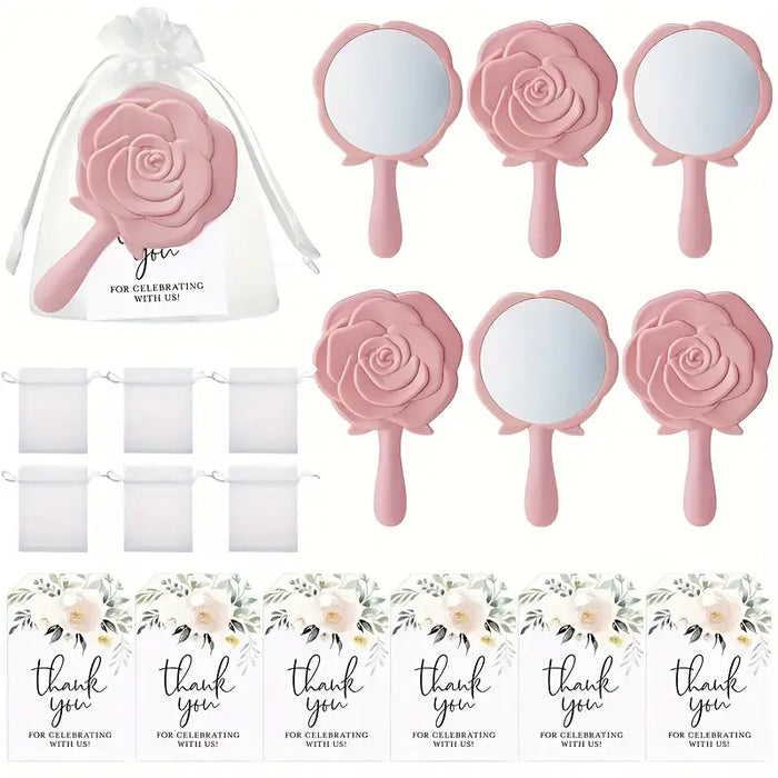 Rose Bridal Shower Mirror Set – 6pcs