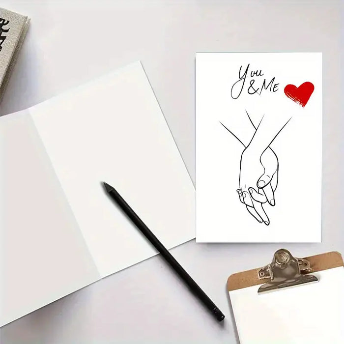 "You & Me" Hand-in-Hand Love Card