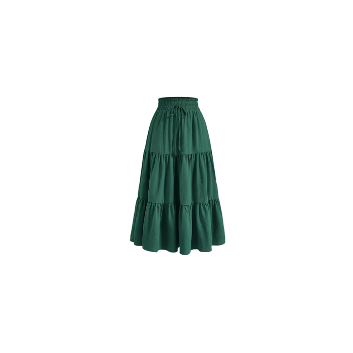 Girls’ Emerald Green Layered Skirt