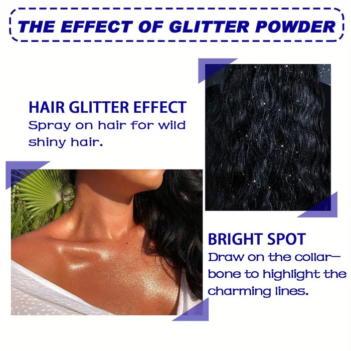 Silver Hair and Body Glitter Makeup Spray 60ml
