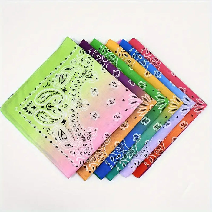 Classic Tie-Dye Paisley Bandana Scarf - 1pc