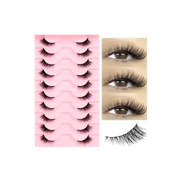 10 Pairs Fox Eye False Eyelashes