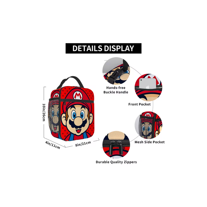 Mario Character Insulated Thermal Lunch bag