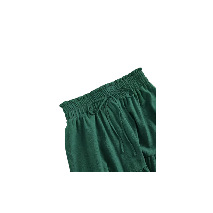 Girls’ Emerald Green Layered Skirt