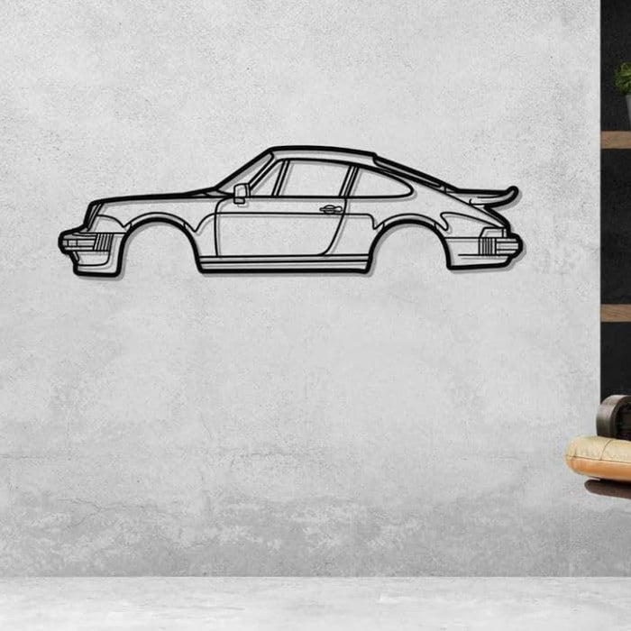 OLD PORSCHE 911 Metal Car Wall Art Decor
