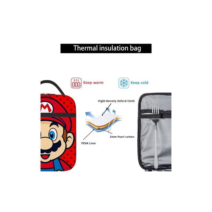 Mario Character Insulated Thermal Lunch bag