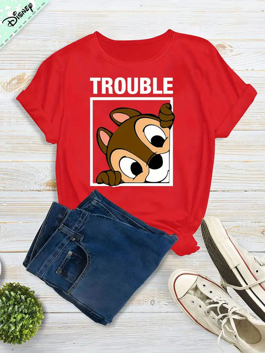 Disney Chip 'n Dale "DOUBLE TROUBLE"  Casual T-Shirt