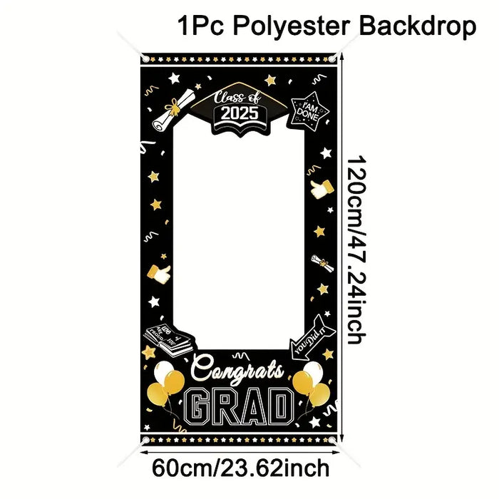 Class of 2025 Graduation Photo Backdrop Banner