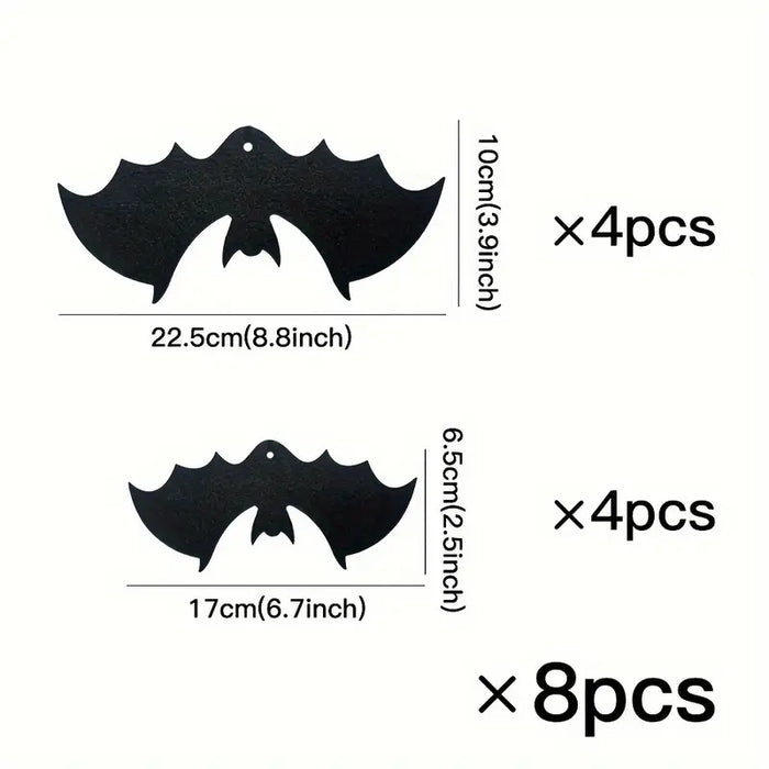 Halloween Bat Hanging Paper Garland 8-Pack Set