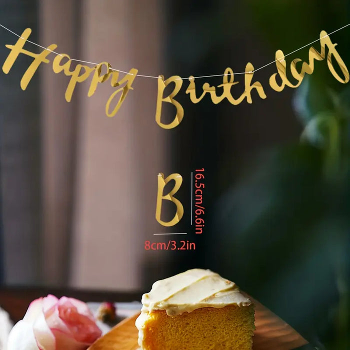 Happy Birthday Golden Banner