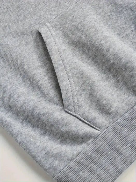 Casual "I Love Qatar" Hoodie Grey Sweatshirt