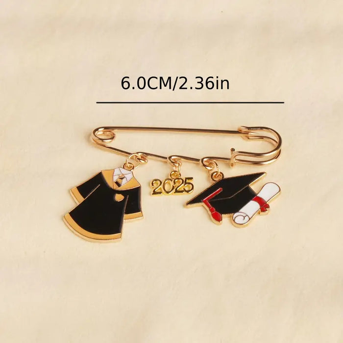 Graduation Themed Brooch Pin