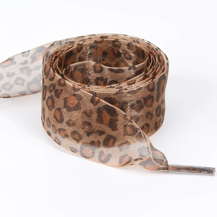 Chic Leopard Print Shoelaces