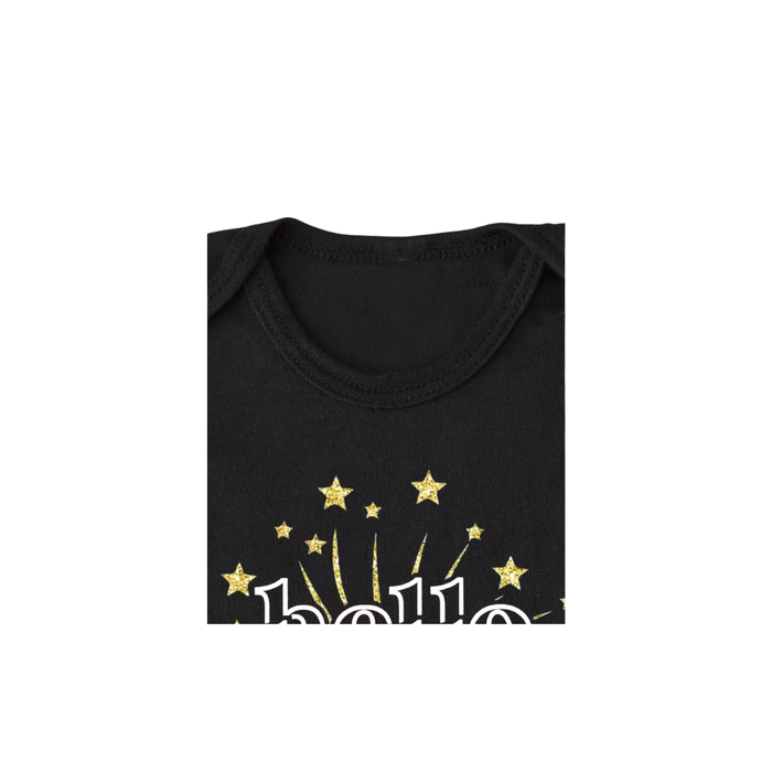 Baby “Hello 2026” Romper  – Golden Stars 9-12 months