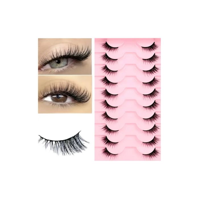 10 Pairs Fox Eye False Eyelashes