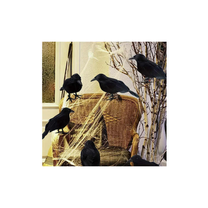 Black Crow Halloween Decoration 5 pcs