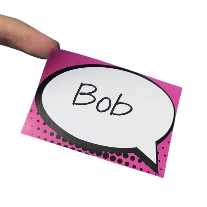 Comic Style Name Stickers