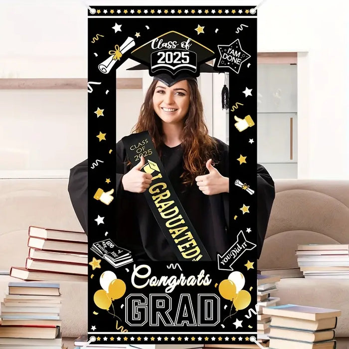 Class of 2025 Graduation Photo Backdrop Banner