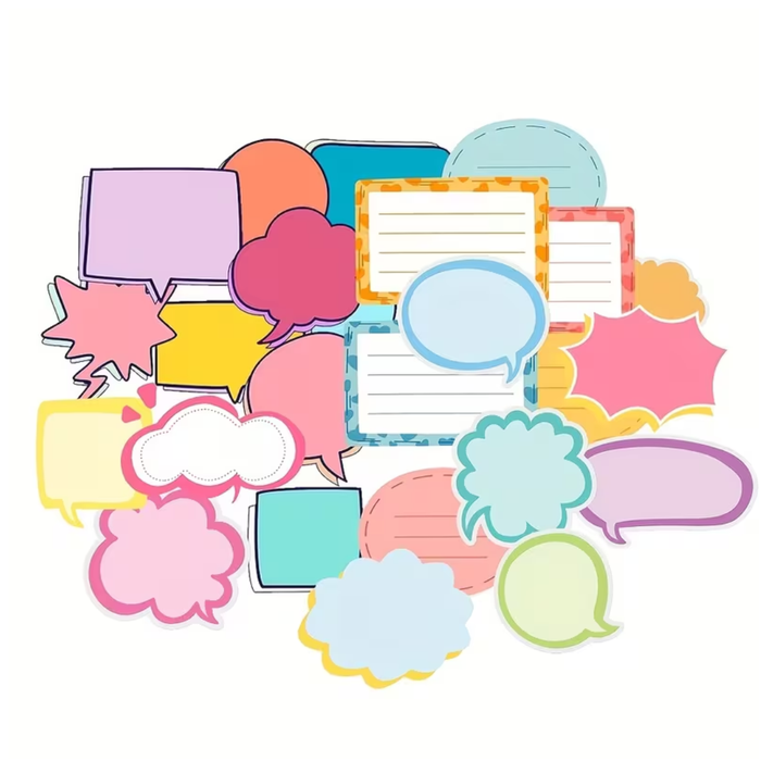 Blank Message Bubble Stickers – 125PCS