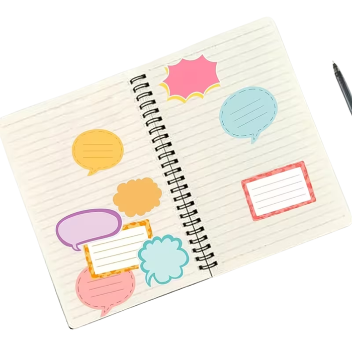Blank Message Bubble Stickers – 125PCS