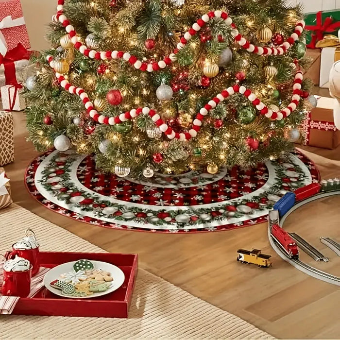 Glam Angel-Themed Christmas Tree Rug