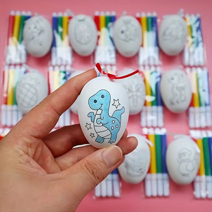DIY Easter Eggs with Colored Pencils - 8pcs Set