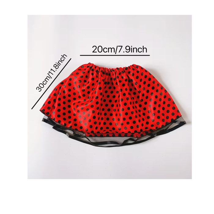 Girls’ Retro Polka Dot Skirt – 4–6 Years