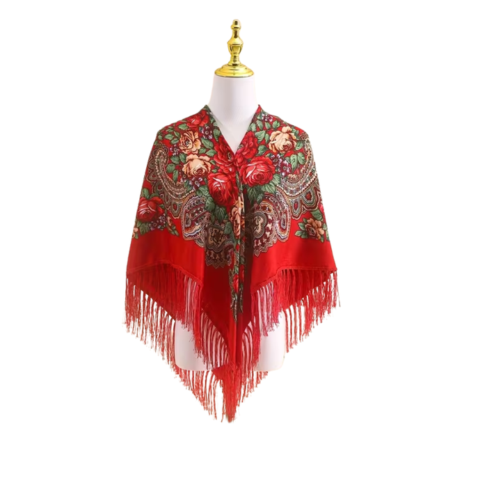 Vintage Spanish Floral Scarf – 90cm